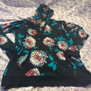 🕸️Floral Black Hoodie Sweatshirt